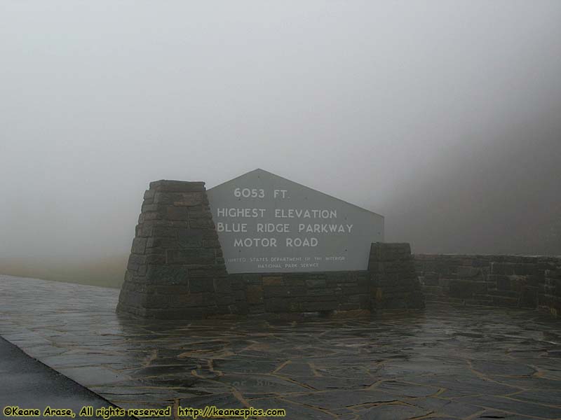 Highest point on the Blue Ridge Parkway.