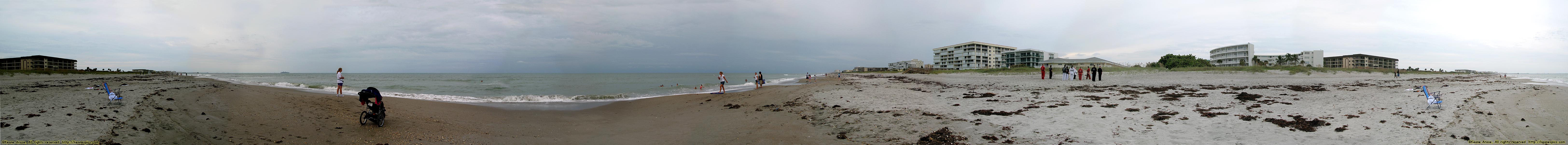 360+degree pan of the beachfront