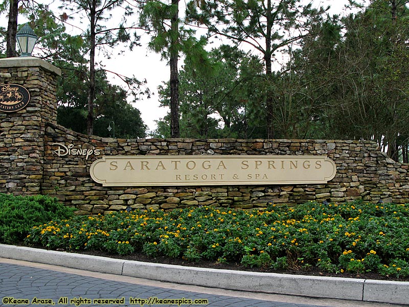 Resort entrance sign