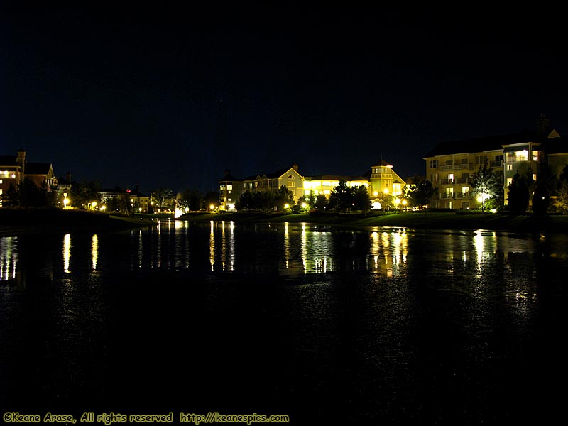 Saratoga Springs Resort at night