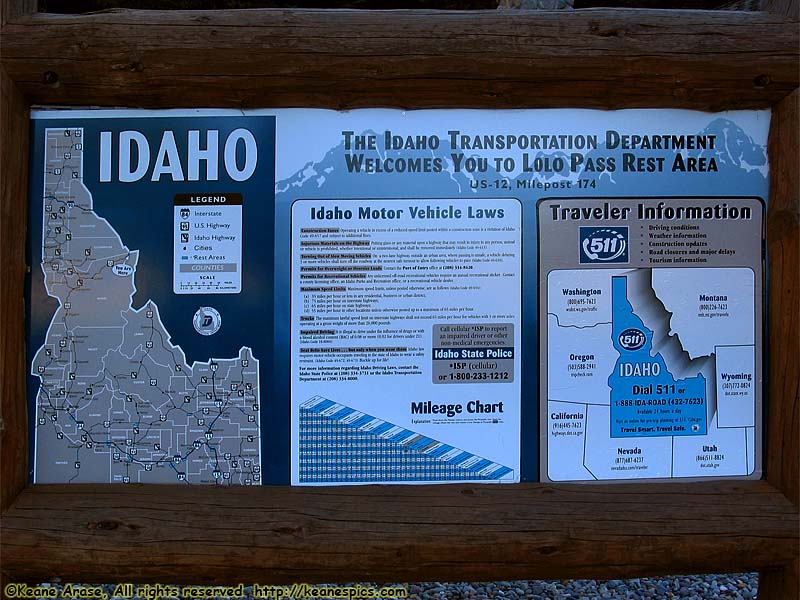 Idaho Transportation Department sign