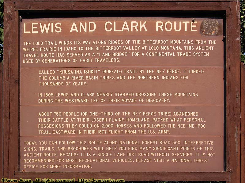 Lewis and Clark Route sign