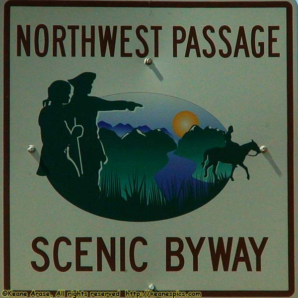 Northwest Passage Scenic Byway sign