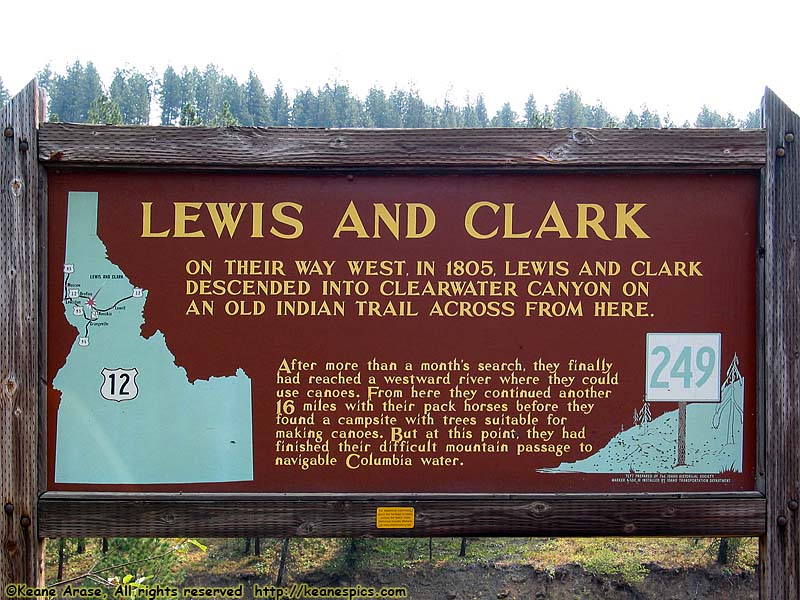 Lewis and Clark Route sign