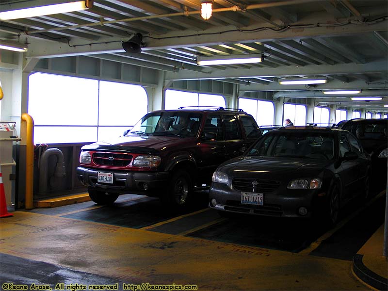 My car on the ferry.