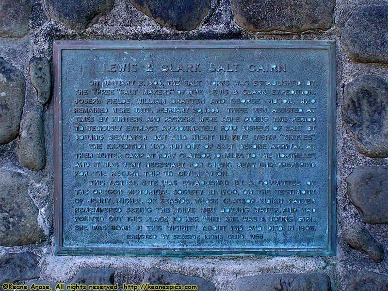 Lewis and Clark Salt Cairn sign