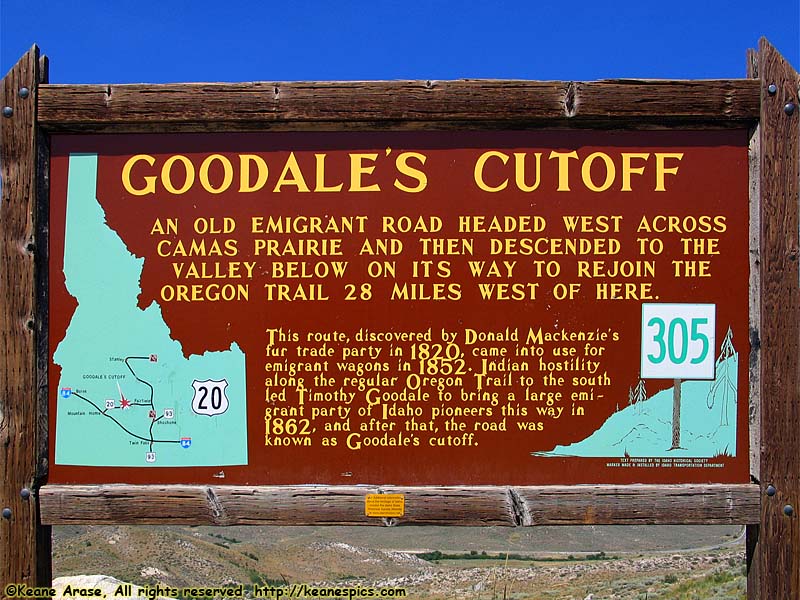 Gooddale's Cutoff sign