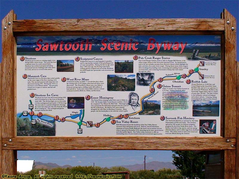 Sawtooth Scenic Byway sign