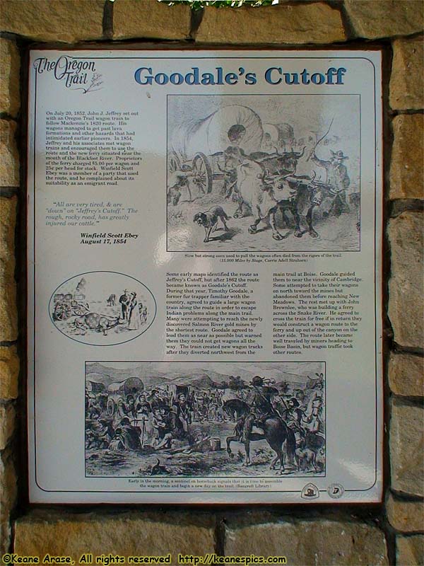 Gooddale's Cutoff sign