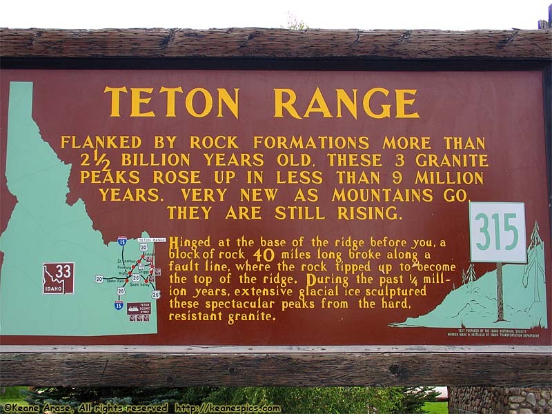 Teton Range sign