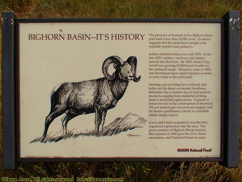 Bighorn Basin History sign