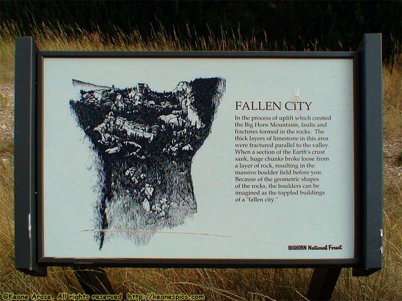 Fallen City sign