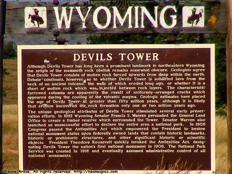 Devils Tower sign 1