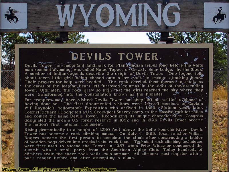 Devils Tower sign 2