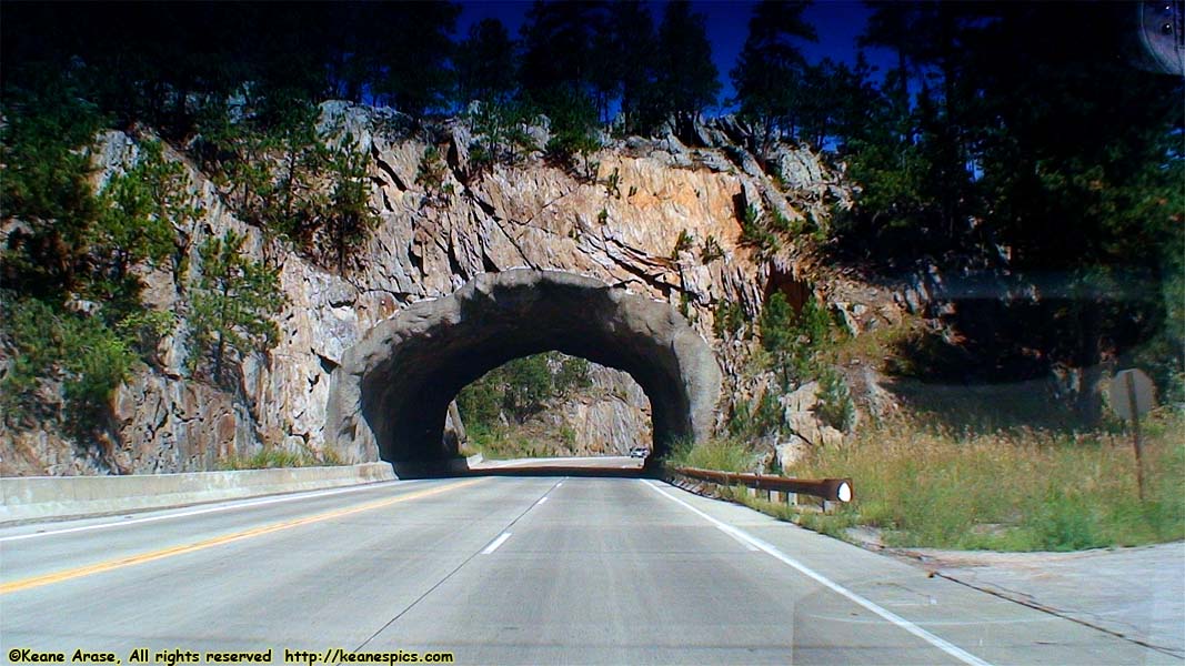 Tunnel though the rock