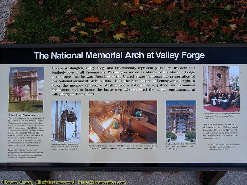 National Memorial Arch sign