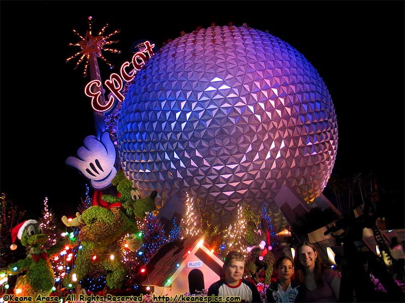 Christmas At Epcot at Night