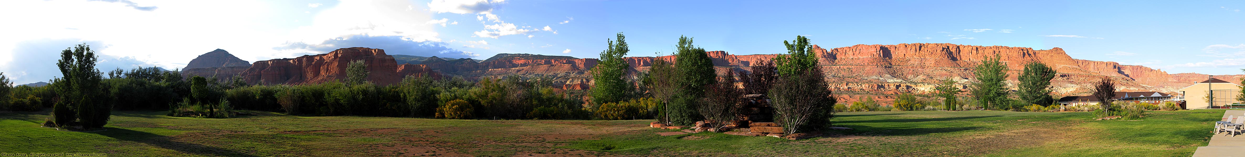 View from back of motel