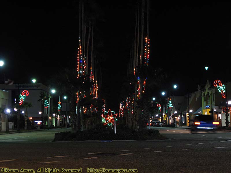 Venice Avenue at night