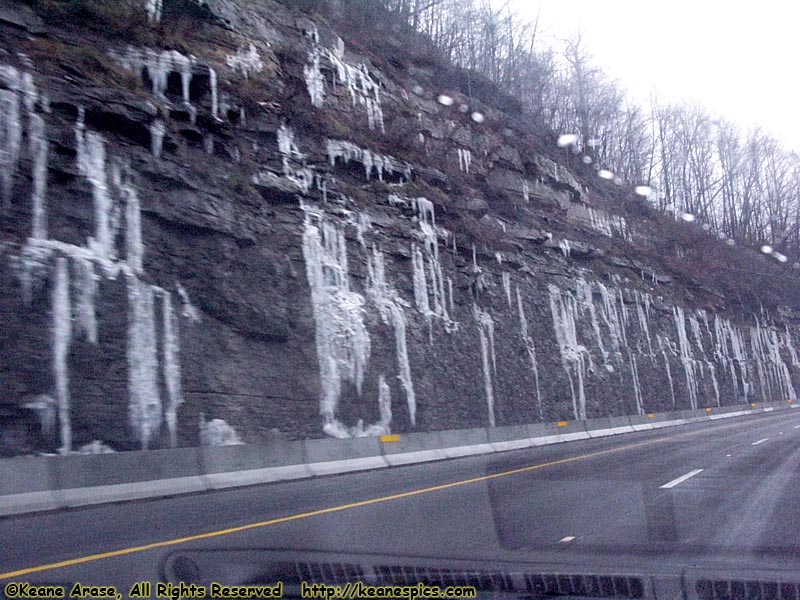 Ice in the mountains