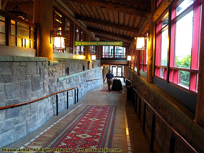 Walkway from lobby to Roaring Fork