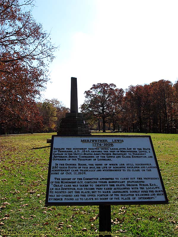 Meriweather Lewis burial site