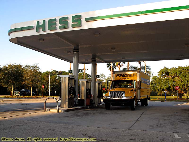 Filling up the Penske Truck with diesel