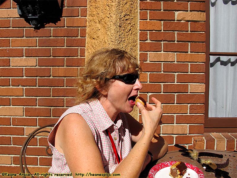 Jenny feeding her face