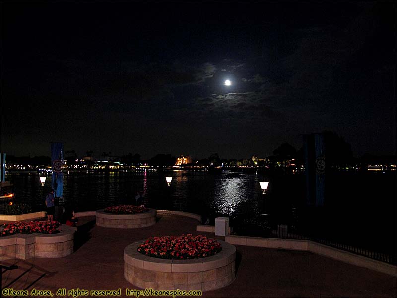 Full Moon over World Showcase Lagoon