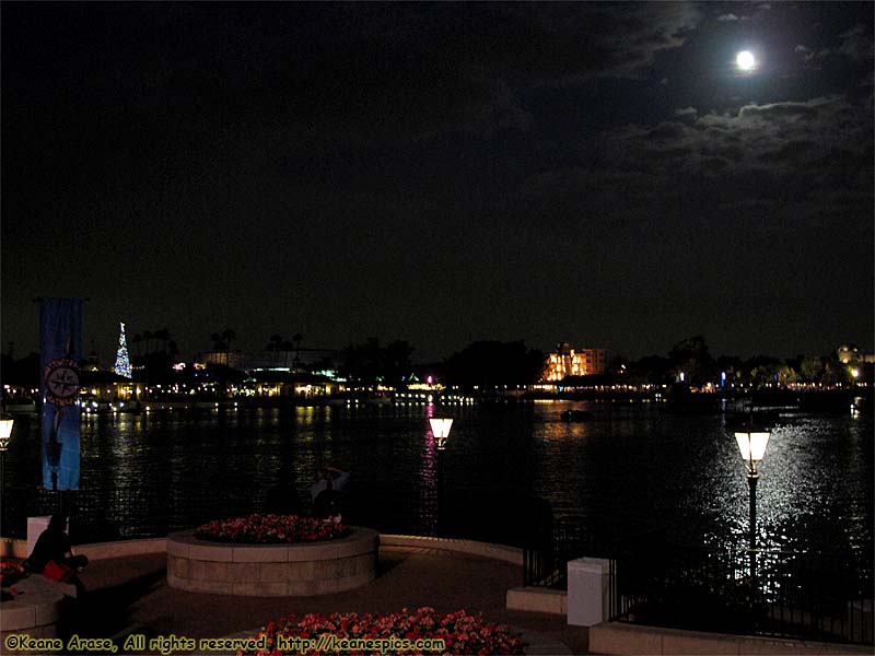 Full Moon over World Showcase Lagoon