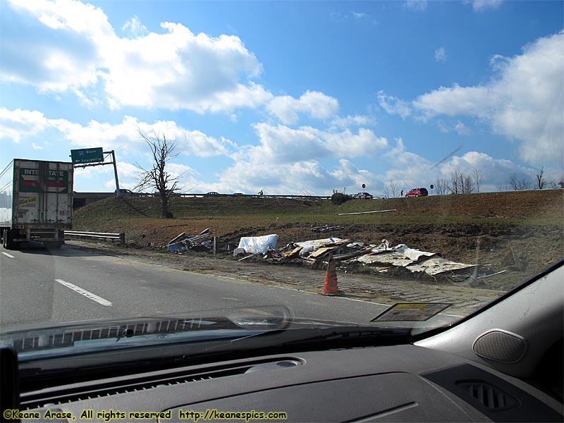 Tornado damage, 1 day old