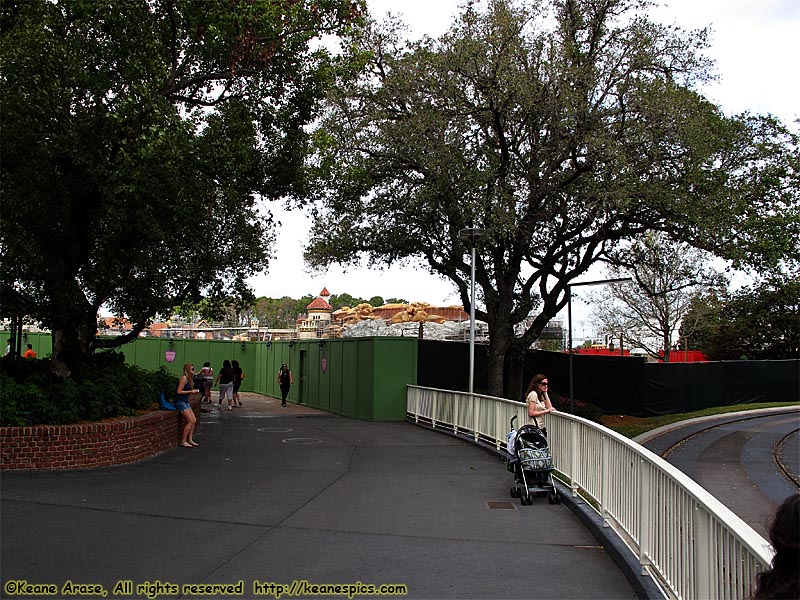 Fantasyland II's construction walls