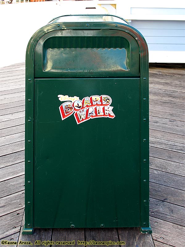 A Boardwalk Garbage Can