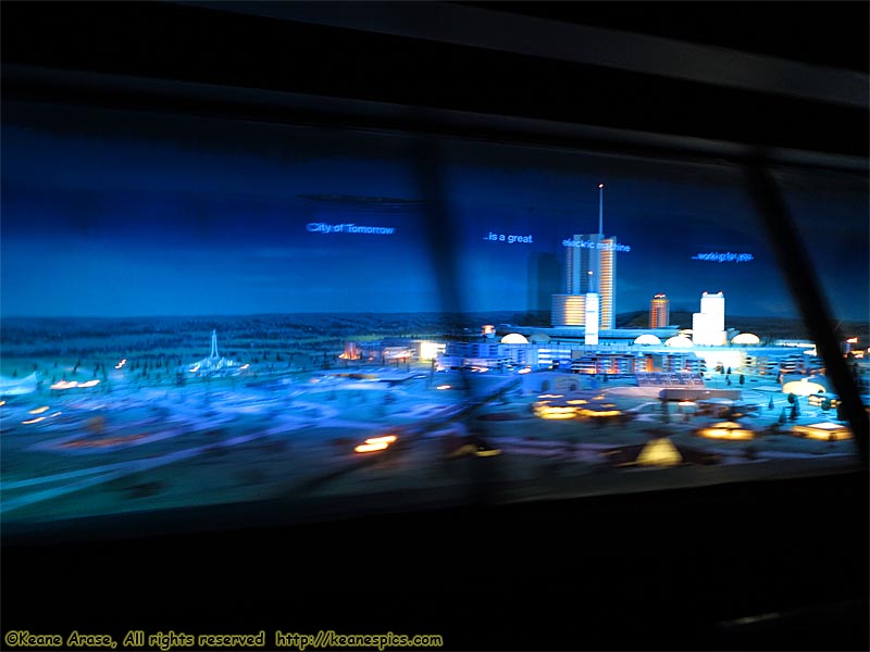 The Epcot model on the PeopleMover