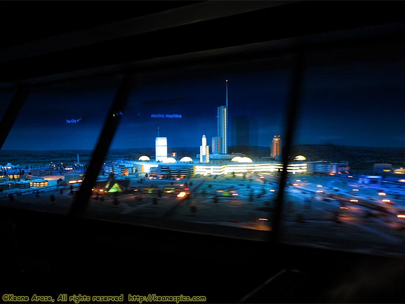 The Epcot model on the PeopleMover