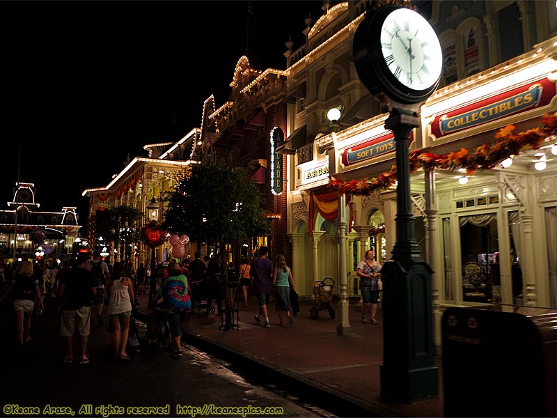 Main Street U.S.A. at night