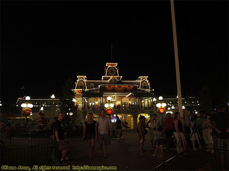 Main Street U.S.A. at night