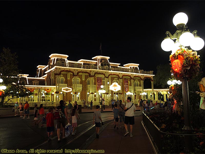 Main Street U.S.A. at night