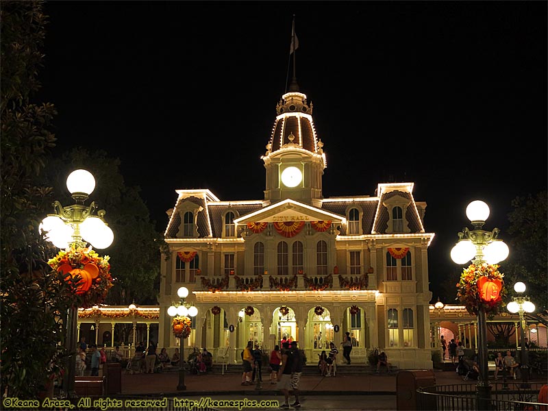 Main Street U.S.A. at night