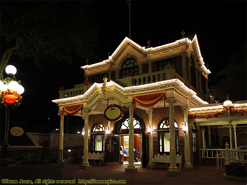 Main Street U.S.A. at night