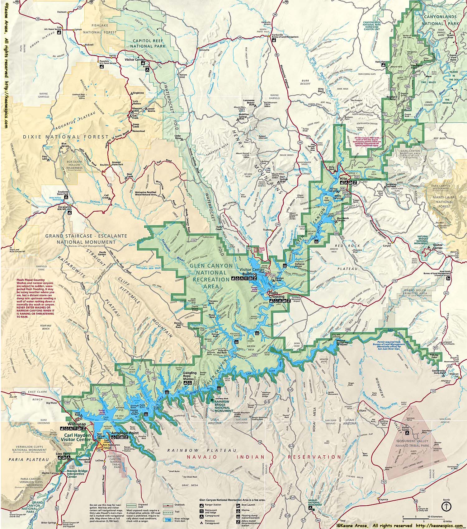 Glen Canyon NRA Map 