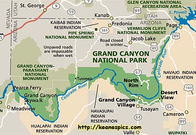 Grand Canyon Map