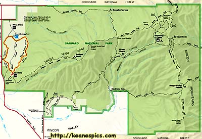 Saguaro NP East Map