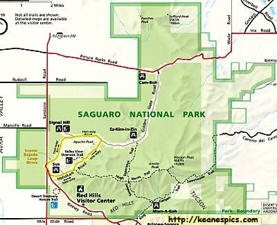 Saguaro NP West Map