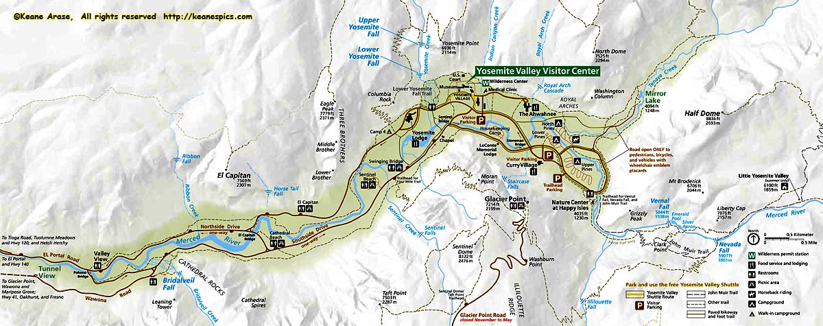 Yosemite Valley Map