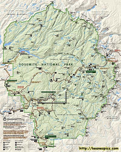 Yosemite National Park Map