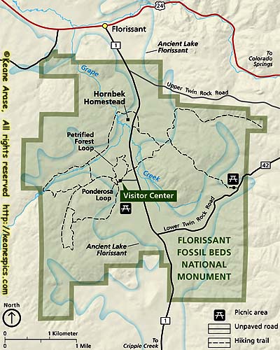 Florissant Fossil Beds National Monument Map