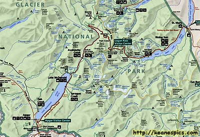 Glacier National Park Map