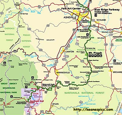 Blue Ridge Parkway Map