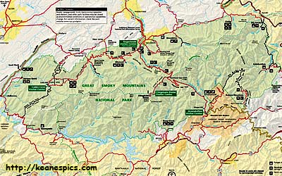 Great Smoky Mountain National Park Map